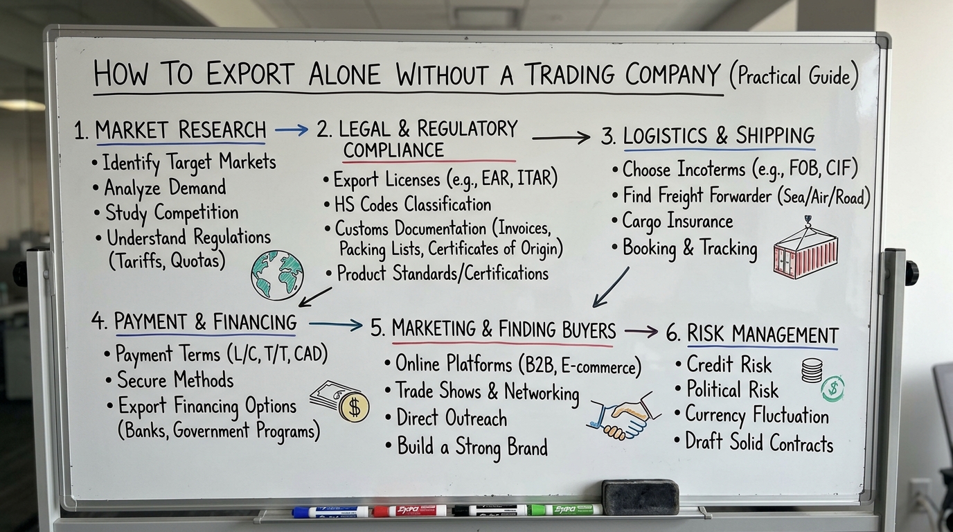 B2B 혼자 수출 가이드: 무역회사 없이 중소기업이 해외 진출 성공하는 2024년 전략