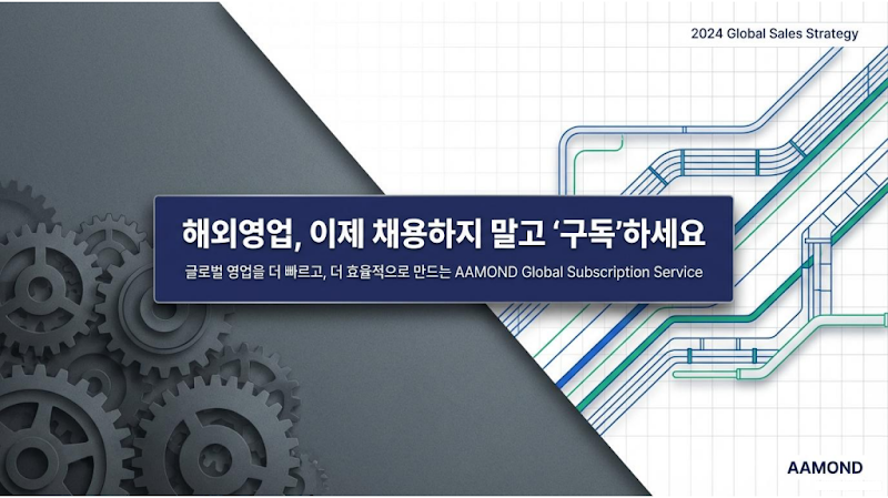 해외영업 성공, 이제 '구독'하세요: AAMOND가 제시하는 비용 효율적인 글로벌 확장 전략