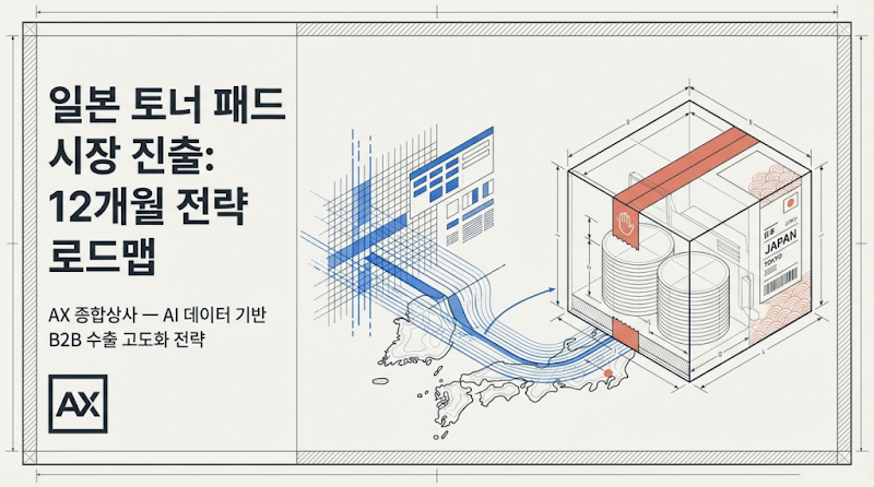 일본 토너 패드 시장 진출: AX의 12개월 AI 기반 B2B 수출 전략 로드맵