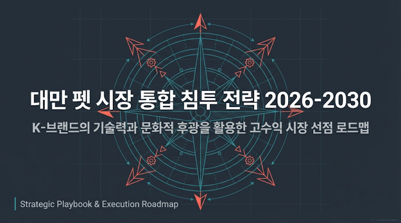 대만 펫 시장 진출 성공 전략: K-펫 브랜드 2026-2030 로드맵 가이드