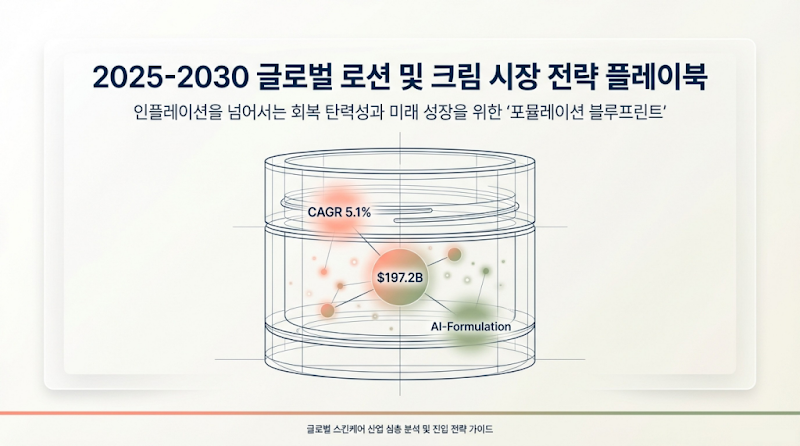 2030 글로벌 로션·크림 시장: 5.1% 성장률, 수출 기업을 위한 핵심 전략