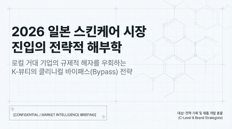 2026 일본 스킨케어 시장: K-뷰티 클리니컬 바이패스 전략으로 성공 진출