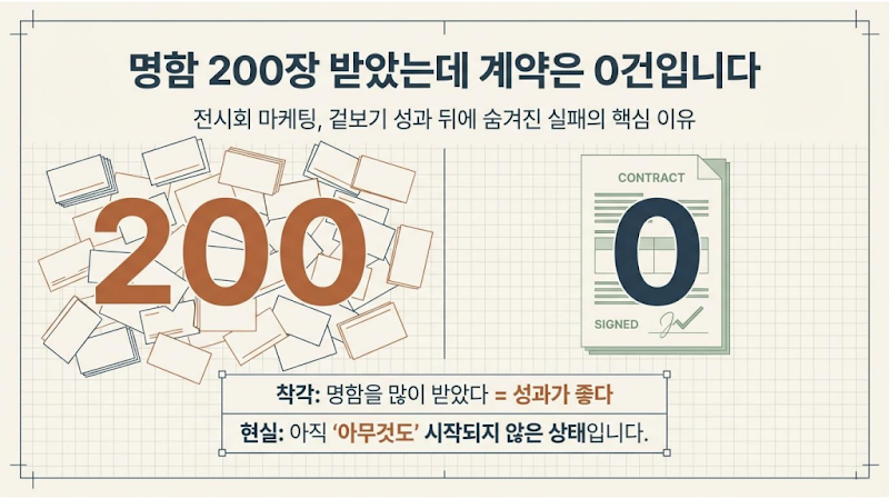 전시회 명함 200장, 계약 0건? 실패가 아닌 '시스템 부재' 때문! | AAMOND Global